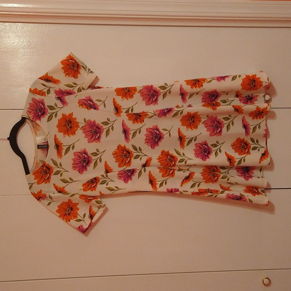 Divided H&M Pink & Orange Floral Dress